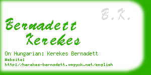 bernadett kerekes business card